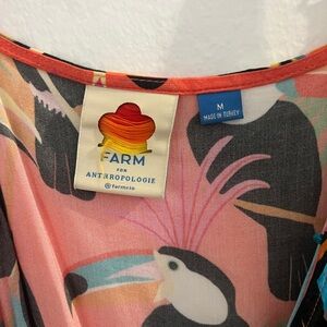 Anthropologie FarmRio Multicolor Toucan Dress
